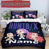Set copripiumino 3 pezzi (1*Copripiumino + 2*Federe, Senza Nucleo), Set Biancheria da Letto Personalizzato con Nome KPop Cacciatori di Demoni, Decorazione Camera da Letto Casa Regalo