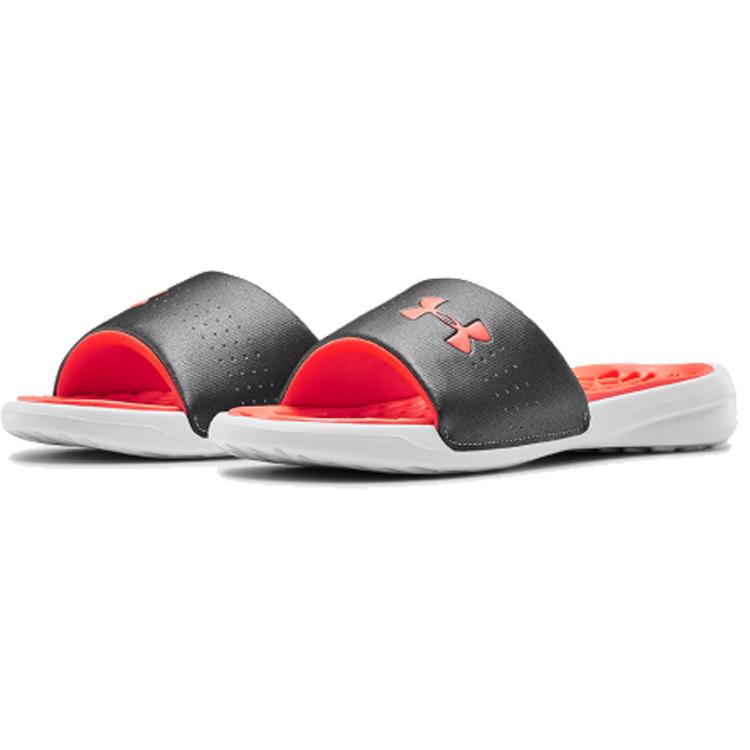 Under Armour Playmaker Fixed Strap Slippers Black/Orange Women's 3000063-104