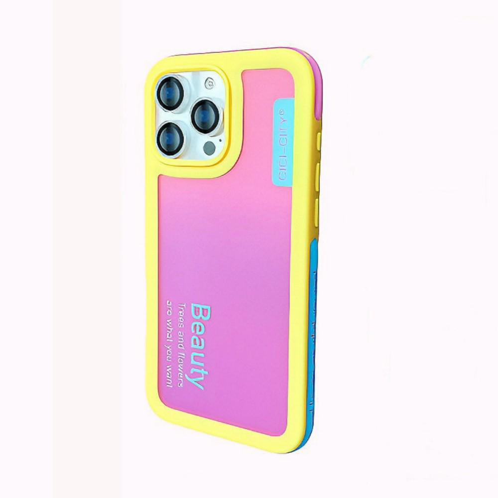 Dopamin-Farbe Magnetische Anti-Kollisions-Handyhülle für iPhone 16/15 Pro Max