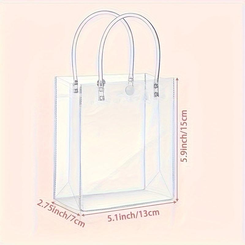 12Pcs Transparent Party Gift Bags - Reusable for Halloween, Christmas, Weddings & Birthdays - Handheld Totes for Small Business, Favors & Decor