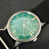 VINTAGE FAVRE LEUBA TWIN POWER 253 HAND-WINDING SWISS MENS GREEN WATCH A702048-5 R208-a702048