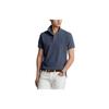 Polo Ralph Lauren Ss23 Solid Color Logo Embroidered Half Button Short Sleeve Polo Shirt Men Tops Navy-Blue 710794275-041