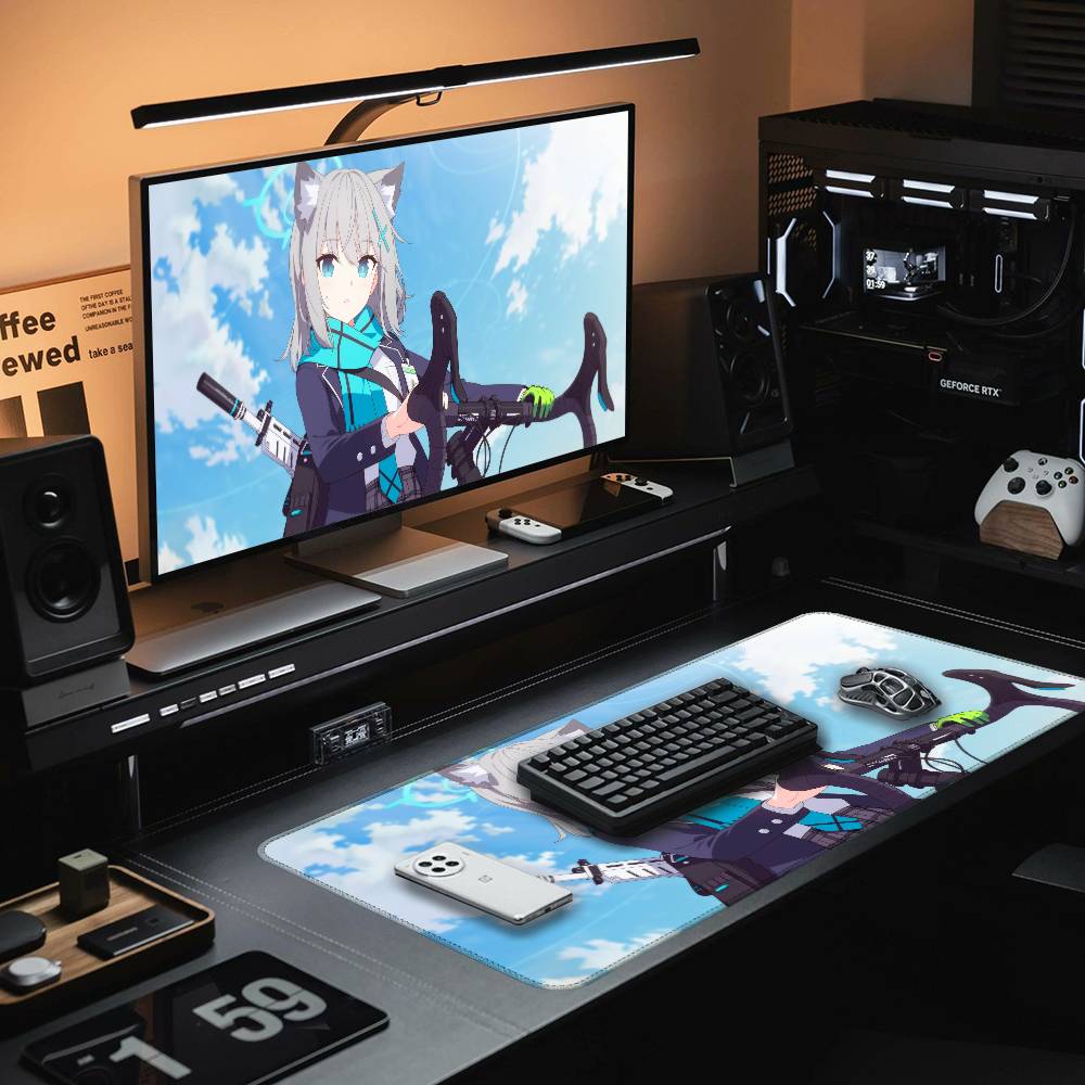 Blue Archive Mouse Pad Rubber Thicken Overlock Gaming Table Mat Office Computer Keyboard Pad PC Mousepad