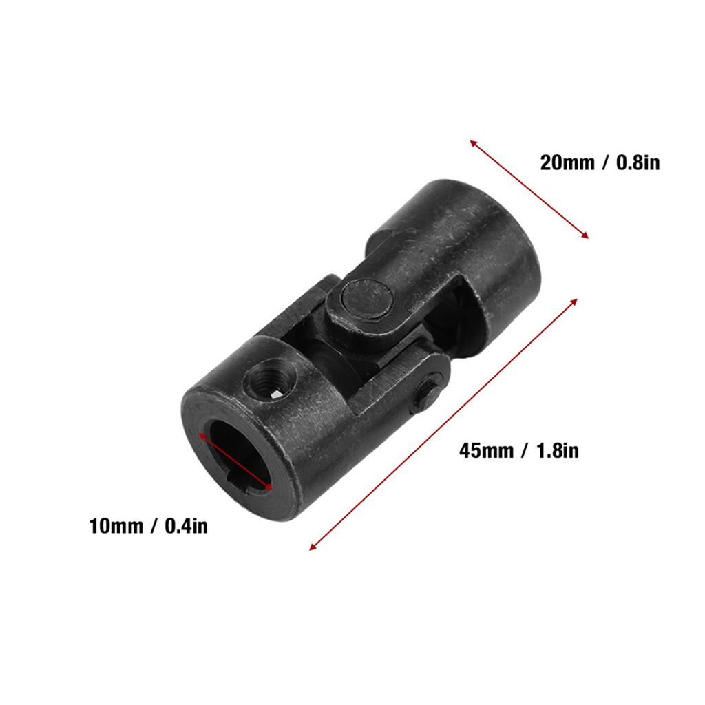 Shaft Coupling Motor Connector DIY Steering Universal Joint with Keyway 10*20*45mm