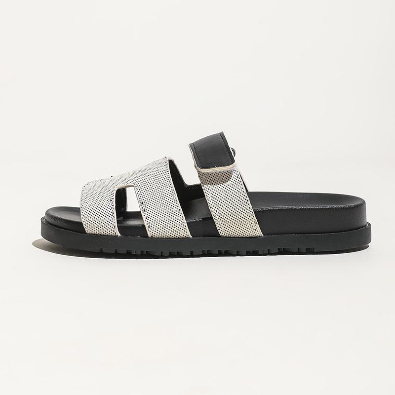 

Супер второй дядя~ Повседневная женская обувь на липучке 2025 новая толстая подошва маленького человека сандалии увеличивающие рост носить H шлепанцы женские 40