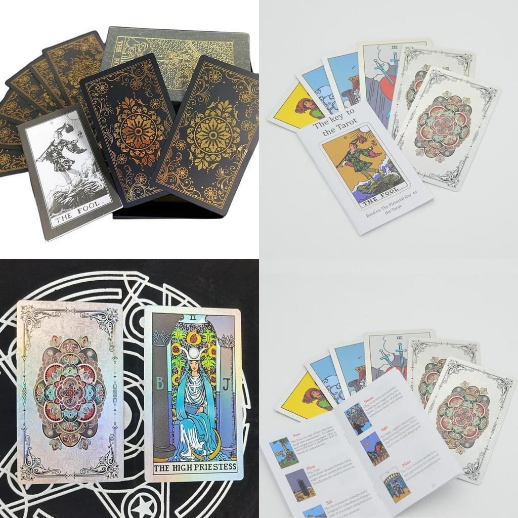 New Arrival Tarot Cards With Gold Foil Waterproof Plastic Pvc Playing Cards For Tabletop Games