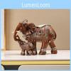 Resin Statue Elephant With Wood Finish For Office Decor And Gifts