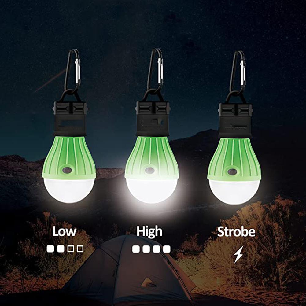 4pcs LED Camping Lantern Portable Hand-held Emergency Light Rechargeable Outdoor Tent Light Multihook For Hiking Survival Gear