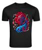 Unisex Shirt Cotton Oversize Large Size Roja Con Estampado De Peces Betta Aquarium, Camiset