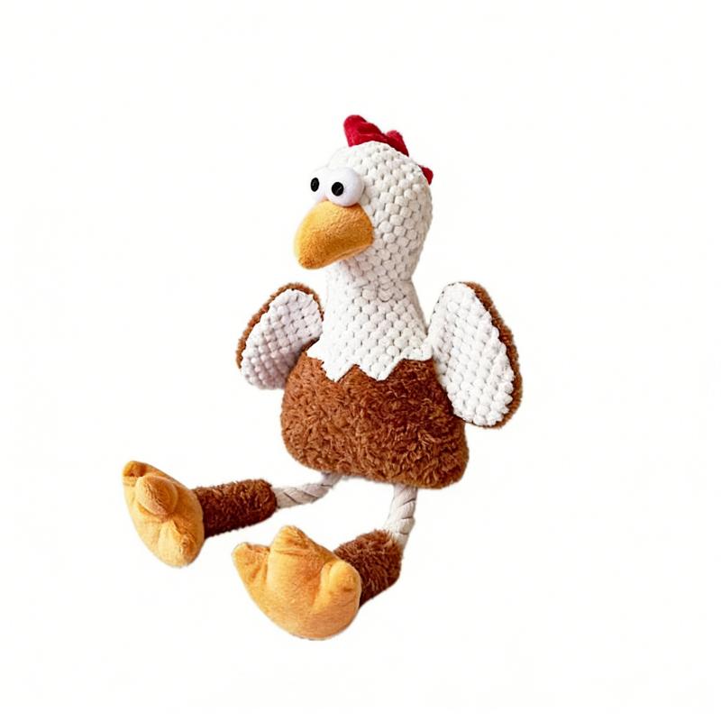 

Cute Cartoon Animal Plush Small Dog Play Rope Toys Indestructible With Squeaker Pet Supplies Tooth Chew Safe Dog Tough Puppy Toy