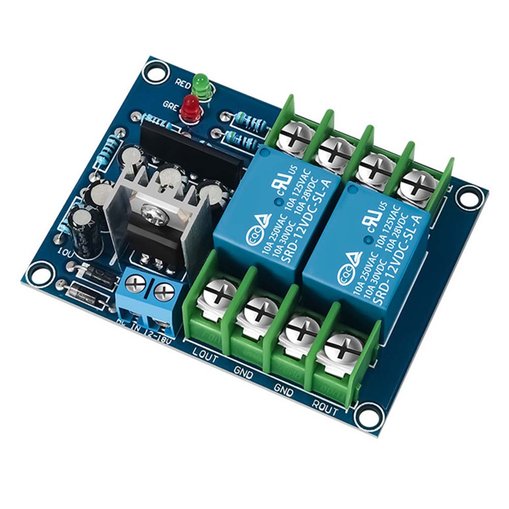 Dual Channel 10A Speaker Protection Circuit Board with Audio Relay for Reliable Speaker Safety and Controlled Power On Delay