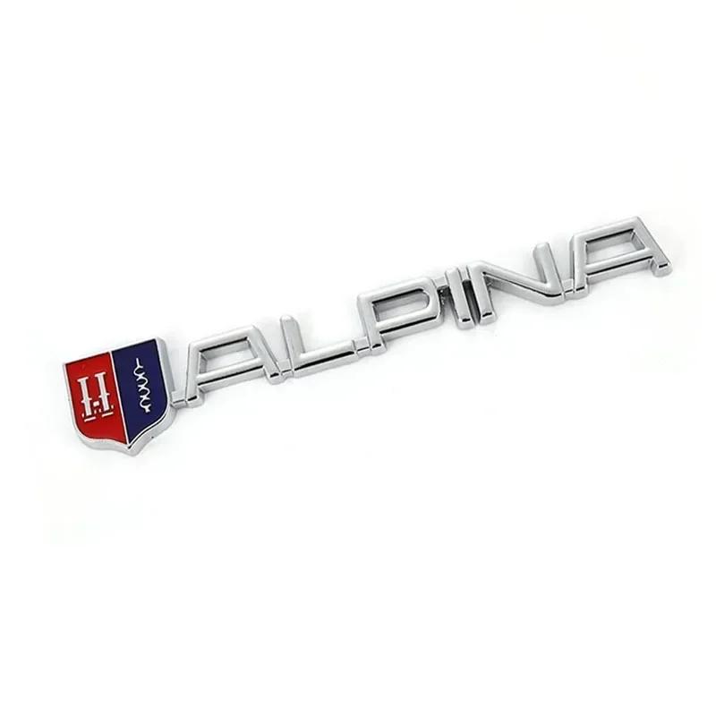 

3D Metal Chrome Black Logo ALPINA Rear Trunk Fender Emblem Sticker Car Front Grill Badge Decaks Auto Styling Accessories