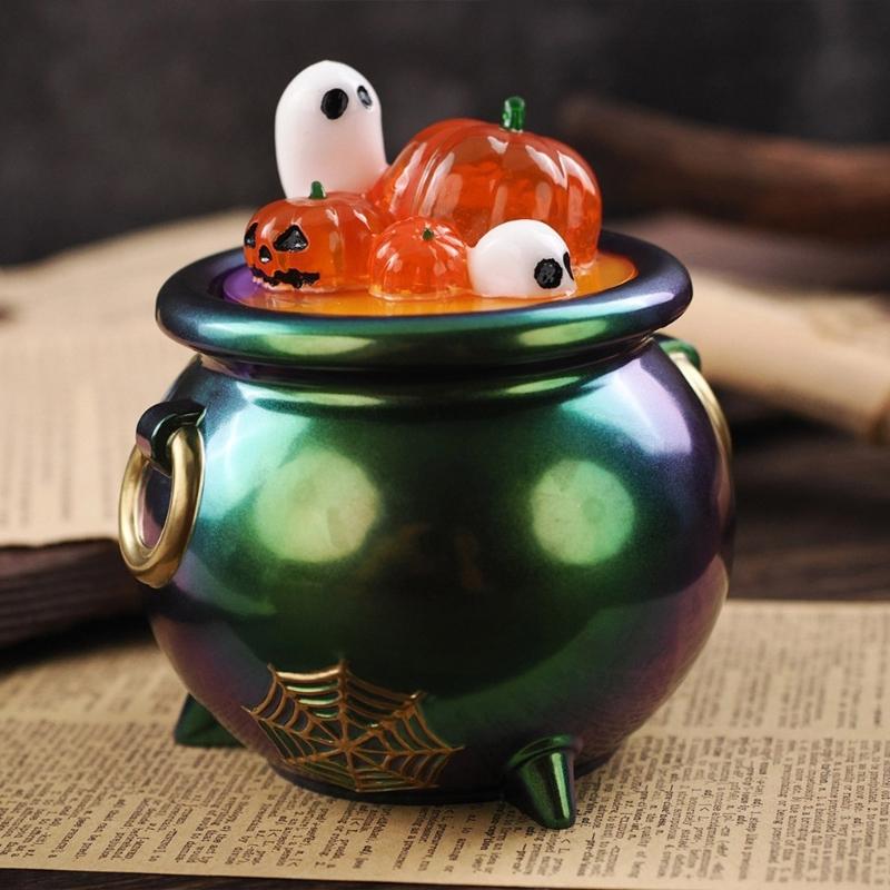 Halloween Craft Silicone Cauldron Mold Storage Box Molds for Resin Projects Decorations and Witch Party Accessories
