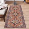 Crystal Velvet Soft And Non-Slip Vintage Boho Persian Carpet Laundry Room Hallway Kitchen Living Room Bedroom Mat