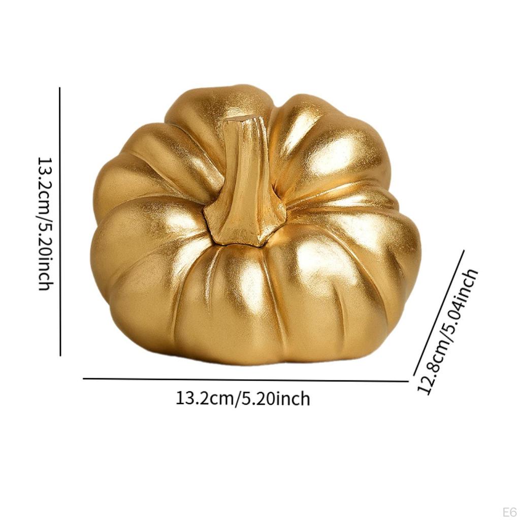 Harvest Pumpkin Figurine for Desktop Display Thanksgiving Decor Office Shelf