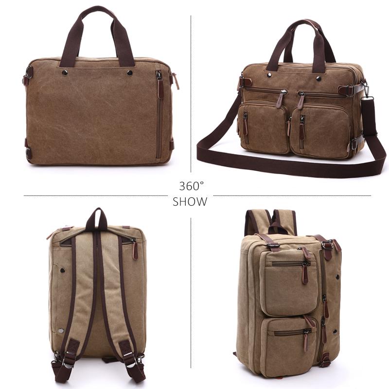 Hot Canvas Leather Travel Handbag Luggage Duffel Travel Tote Multifunction Shoulder Strap Bag