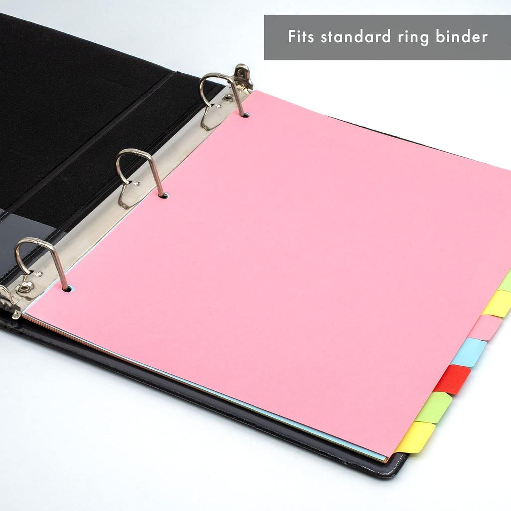 Pukka Pad 10 Part Dividers – 1 Pack of 10 Tabbed Set for 3-Ring Binder, Page Separators for Home, Office, School Organization – 8.5 x 11 Inches