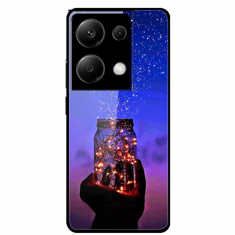 Redmi NOTE 13 PRO 4G Case with Tempered Glass & Aesthetic Color Painting