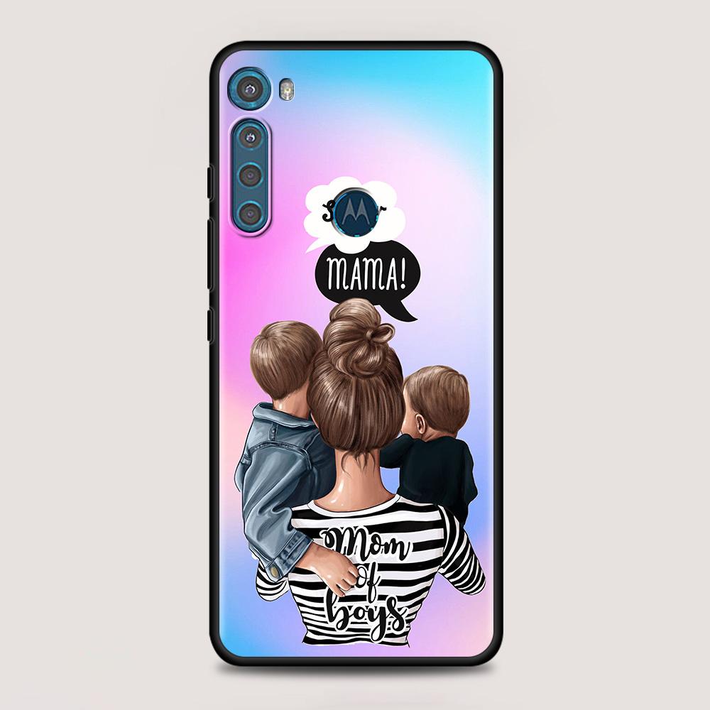 Carcasă pentru MOTOROLA One Fusion pentru Moto G10 G9 G8 Plus Play Power One G20 G30 G40 G50 G60 Edge 20, model Super Mom, bebeluș, fată și băiat