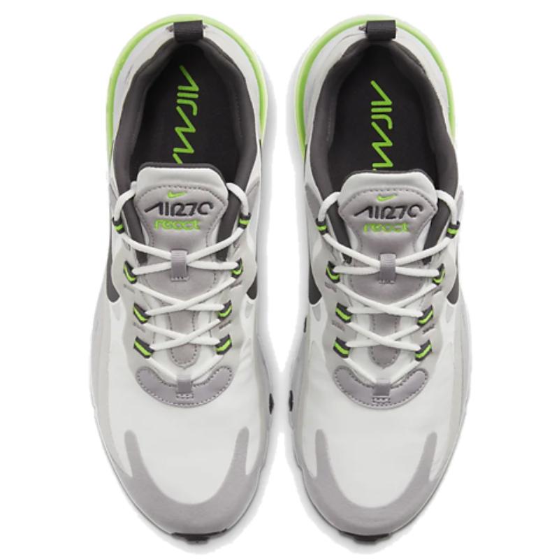 Nike Air Max 270 React 'White Grey Electric Green' Sneakers Casual Shoes CI3866-100