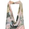 Summer New Women's Clothing European and American Fashion Temperament Retro Tie-dye Printing Deep V-neck Neck Dress Long Dress