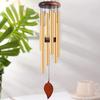 26 Inch Aluminum Pipe Wind Chimes With Wooden Hanging Tag Farmhouses Terraces Gardens Balcony Corridor Decoration