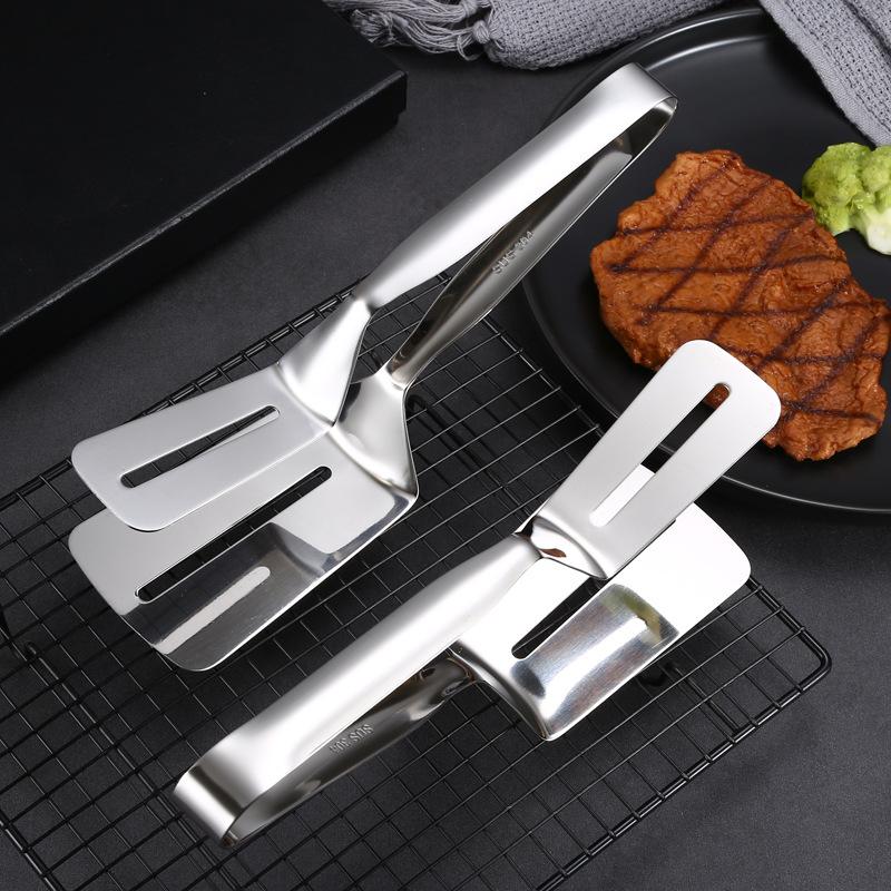 Stainless Steel Barbecue Clamp Frying Steak Fried Fish Clip Tong BBQ Non-Stick Barbecue Grilling Camping BBQ Kitchen Tools