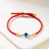 Simple Turkish Blue Evil Eye 7 Knot Braided Bracelet for Women Men Lucky Red Rope Handmade Bracelet Aesthetics Party Jewelry