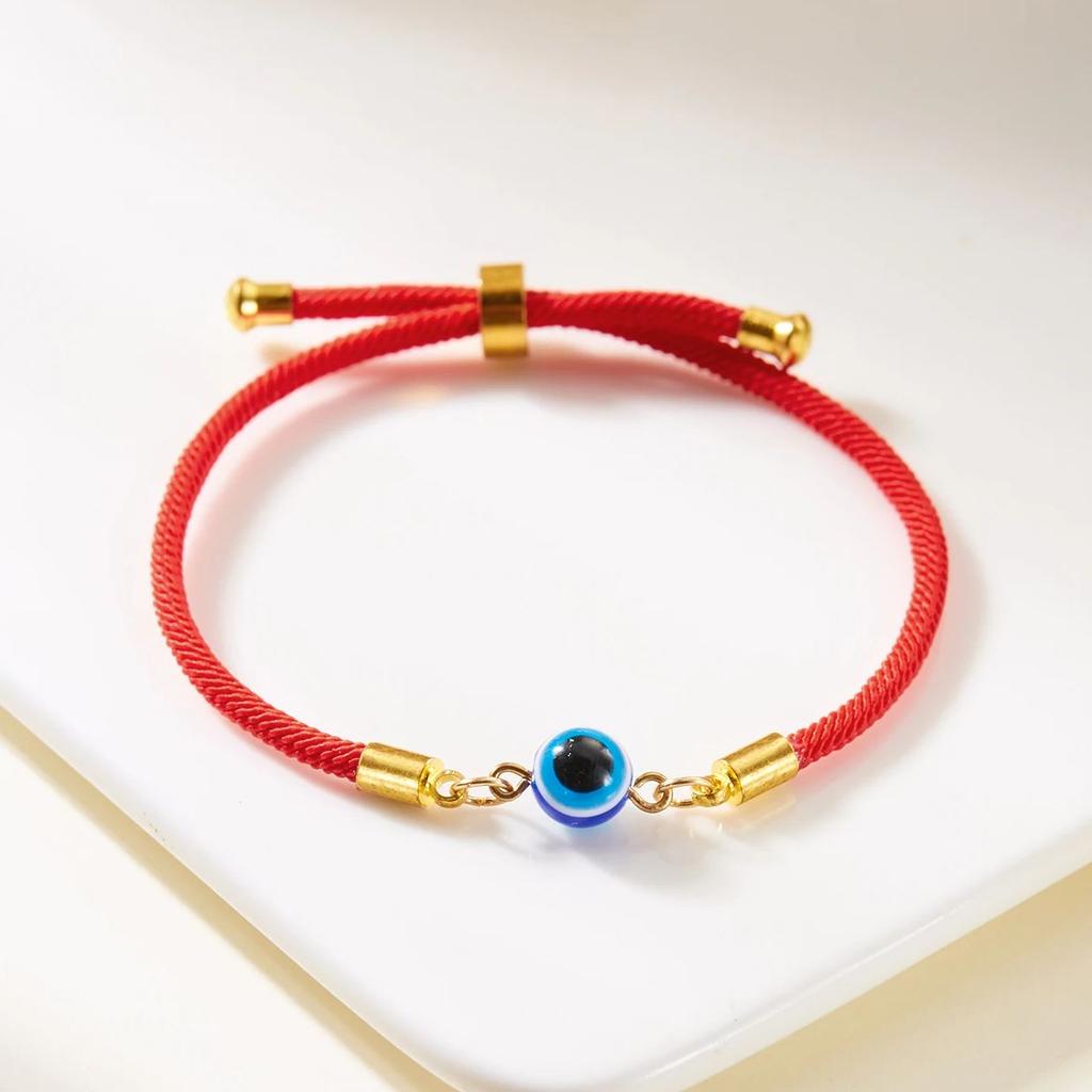 Simple Turkish Blue Evil Eye 7 Knot Braided Bracelet for Women Men Lucky Red Rope Handmade Bracelet Aesthetics Party Jewelry