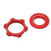 CANSUCC Bike Hub Disc Brake Center Lock Adapter Aluminum Alloy Center Lock Disc to 6 Pin Disc Adapter Red