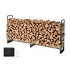 8.5FT Outdoor Firewood Rack with Cover, 102x14.2x46.1 in, Heavy Duty Firewood Holder & 600D Oxford Waterproof Cover for Fireplace, Patio,