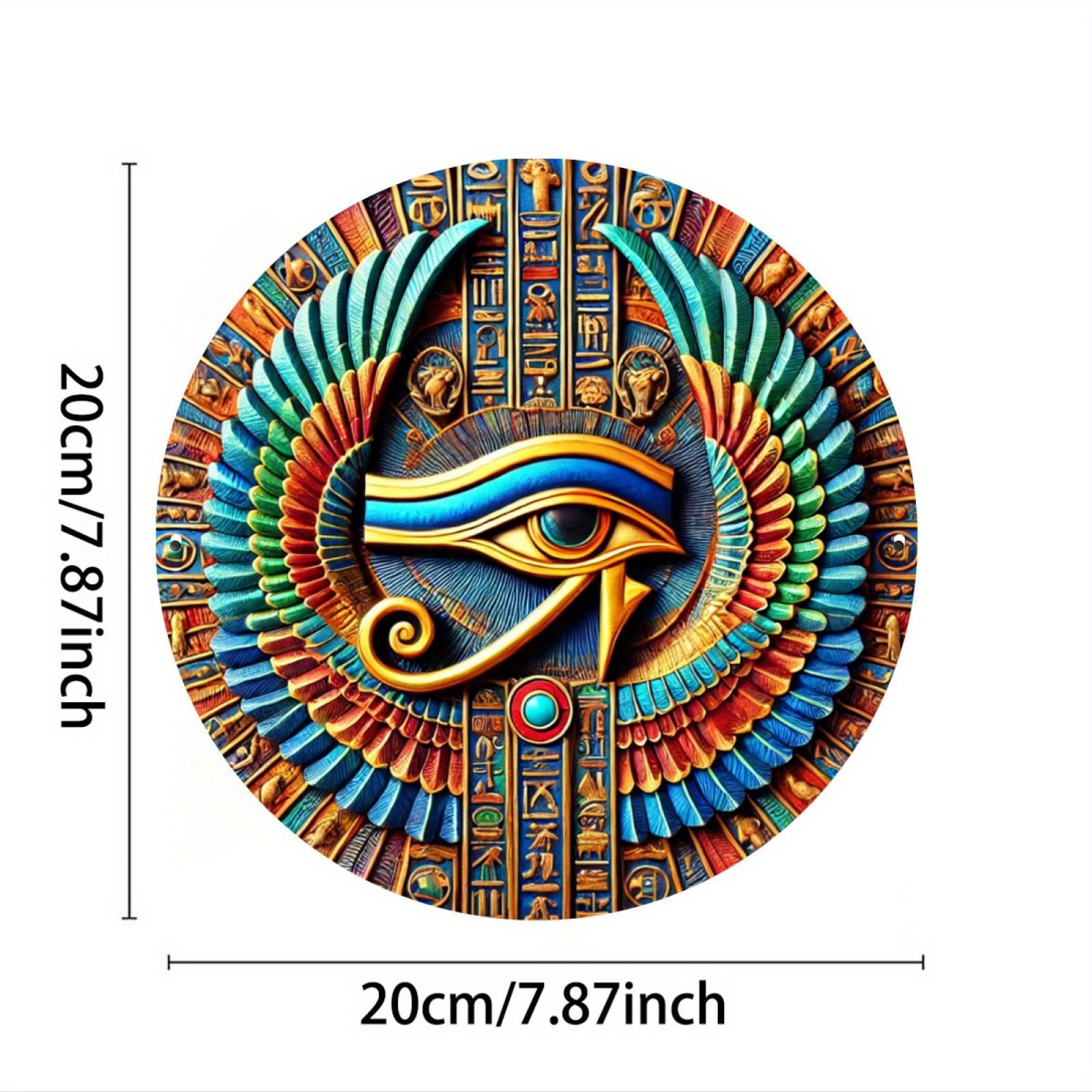 

Настенное искусство «Глаз Гора», Гравировка фольгой «Защитник Гора», Погодоустойчивая входная табличка с предварительно просверленными отверстиями, Декор для девичника 20x20cm розы красного