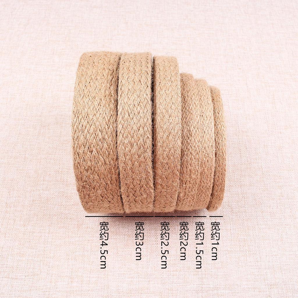 Flat Hemp Rope, Yellow Hemp Rope Diy Handmade Decorative Hemp Rope Photo Wall Store Decoration Hemp Rope
