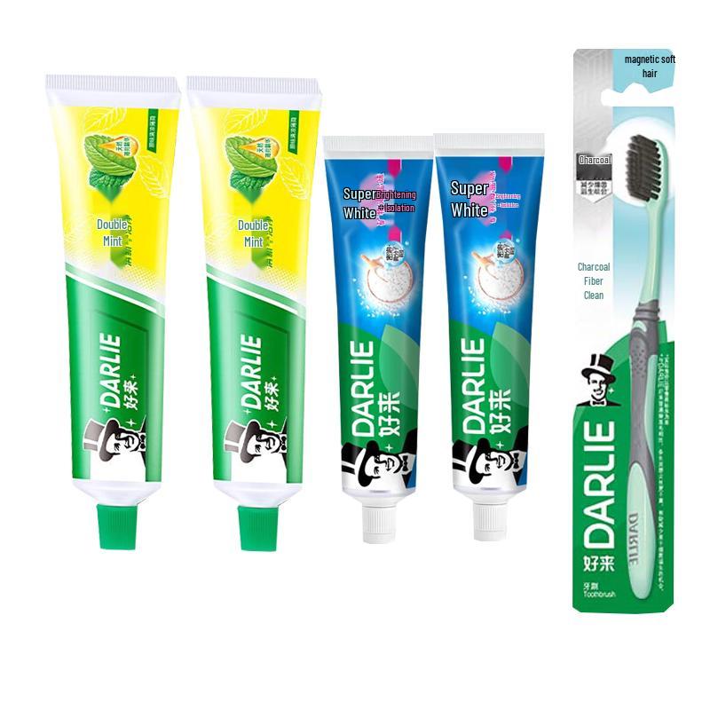 

Darlie Double Mint & Mineral Salt Toothpaste Pack with Toothbrush