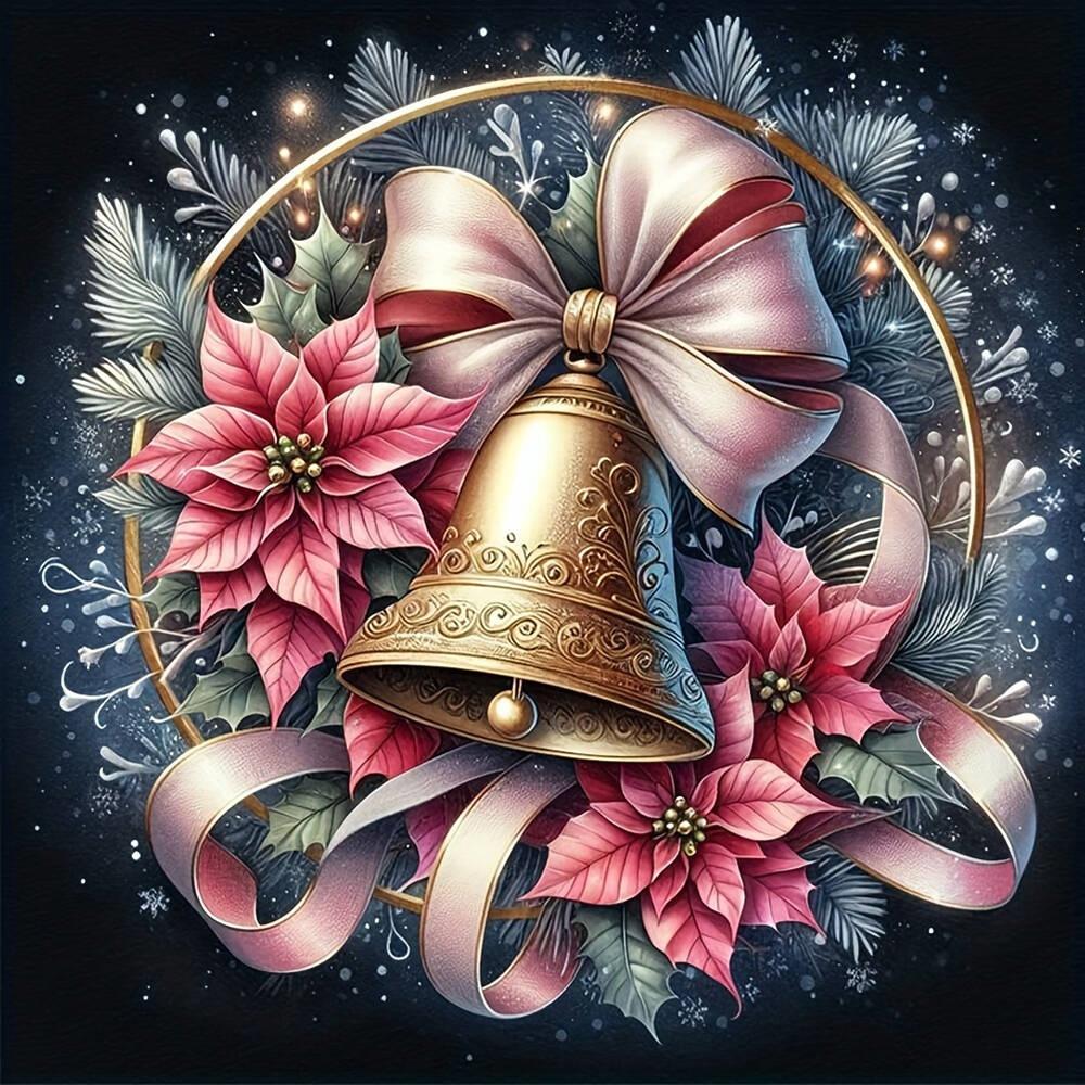 DIY 5D Diamond Painting Christmas Wreath Mosaic Candle Full Drill Embroidery Flower Crafts Art Supplies Unique Gift
