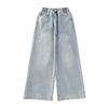 Mädchen Denim Weite Beinhosen Frühling Herbst Neue lose koreanische Version Casual Gerade Beinhosen für Kinder Jeans
