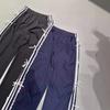 Elastic Waist Lace Flared White Edge Stitching Casual Pants Slim Sports Pants Bow Tie Pants