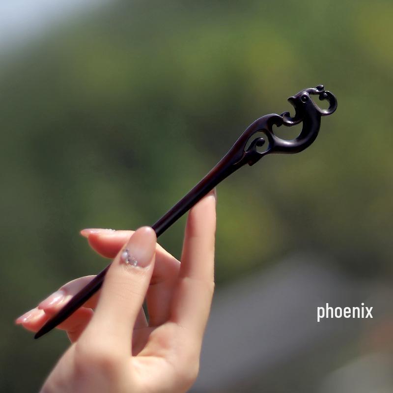 Xiangyun Hairpin: Elegant Ebony Wood Chinese Style Hair Accessory for Women