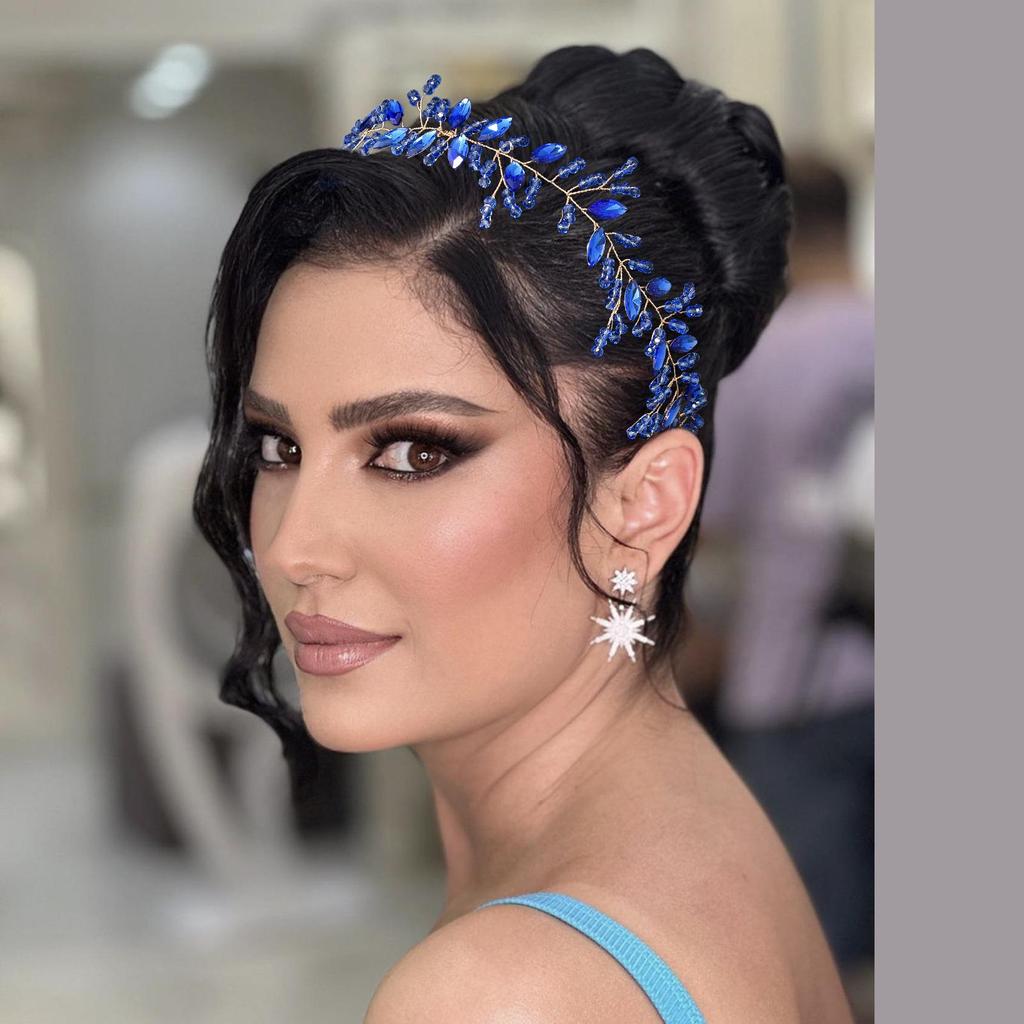 Handmade Rhinestone Crystal Hair Headband for Weddings & Evenings (DZ136)
