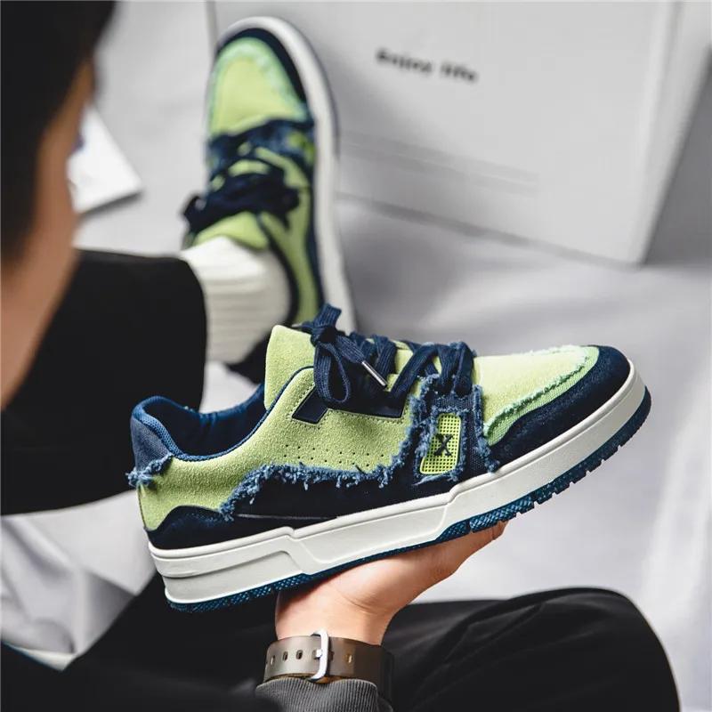 Spring Fashion Orange Men's Designer Sneakers Skateboard Outdoor Sports Platform Skate Shoes Men Trainers zapatillas hombre 2025