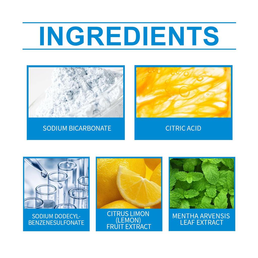 Jakehoe Refrigerator Cleaning Tablets Refrigerator Freezer Deep Cleaning Dirt Removal Odor Removal Effervescent Tablets