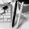 Pochacco Love Heart Black & White Gel Pen – Minimalist Style for Students and Exams