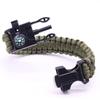 5-in-1 Multi-Function Survival Paracord Bracelet Outdoor Camping Adventure Emergency Rescue Survival Rope Bracelet Compass