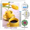 5D Diamond Painting Tulips And Coffee DIY Diamond Embroidery Rhinestone Home Decoration