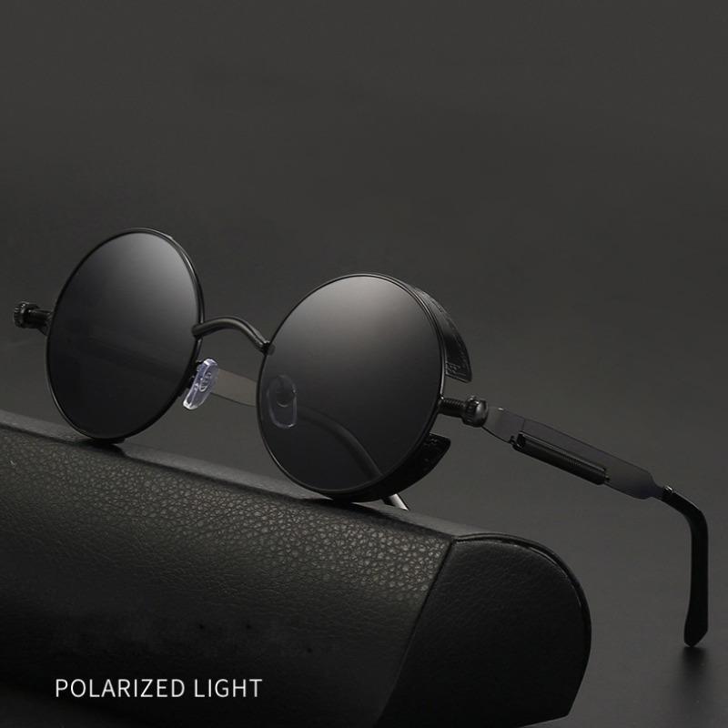 Classic Gothic Steampunk Sunglasses Luxury Men Women Retro Round Metal Frame Punk Party Driving Shades Sunglasses Non Polarized Glasses
