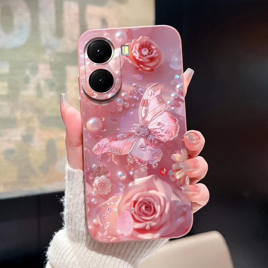 Case For Xiaomi Poco X7 X8 Pro Max Beautiful Bowknot Flower Anti-Fingerprint Unique Phone Cover For PocoX7Pro PocoX8ProMax Coque