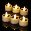 2/4/6 Pieces Solar Flameless LED Candles Fake Flickering Tea Lights Outdoor Garden Light Romantic Wedding Party Decoration