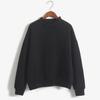 Women's Solid Color Fleece Sweatshirt With A Small High Neck And Loose Fit