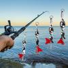 3Pcs Metal Rotating Spinner Spoon Fishing Lures Silver 10g 14g 21g 28g Trout Hard Baits with Treble Hook