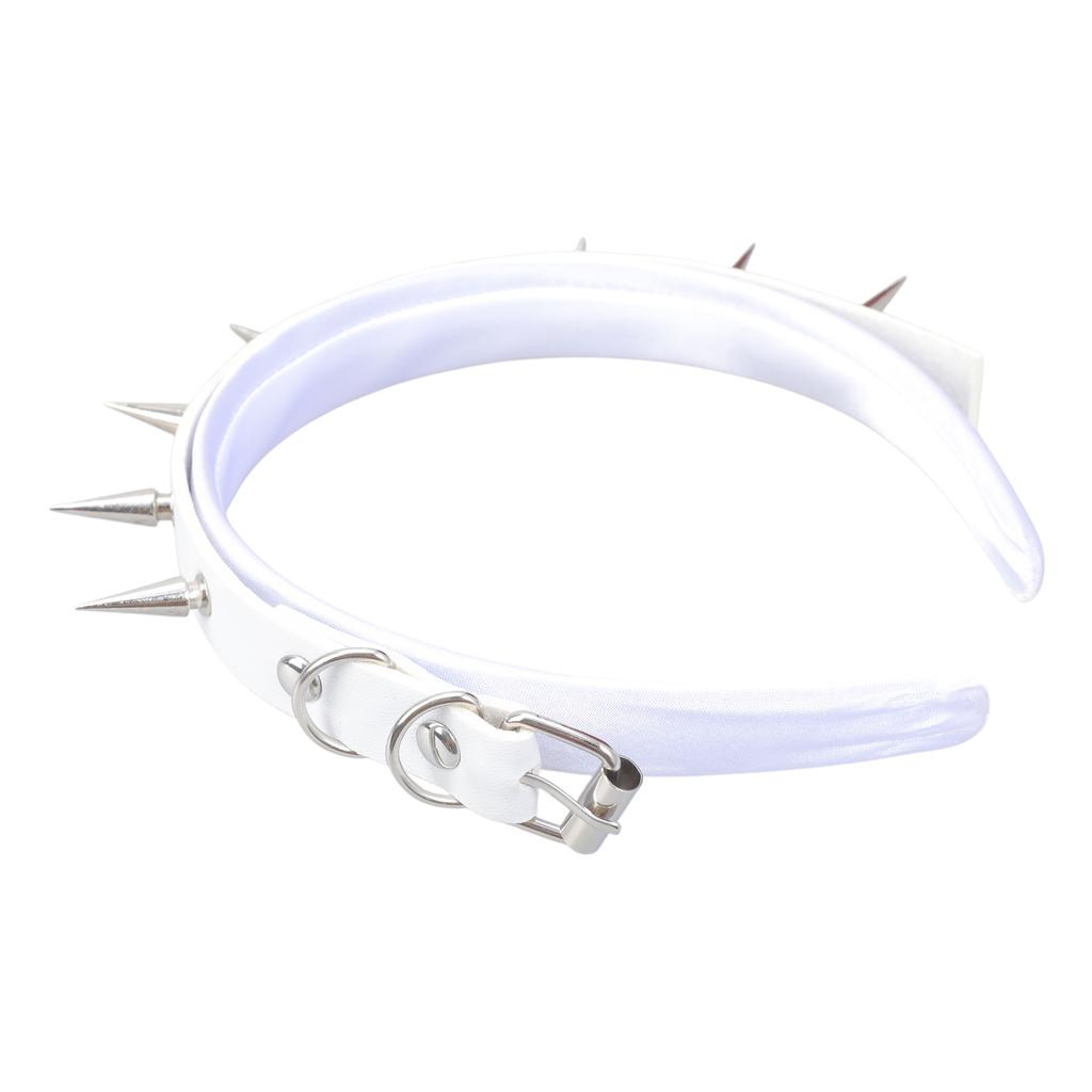 Punk Rivet Headband PU Spiked Hair Hoop Gothic Rock Headwear for Cosplay Unisex Rock Spiked Headwear Accessory